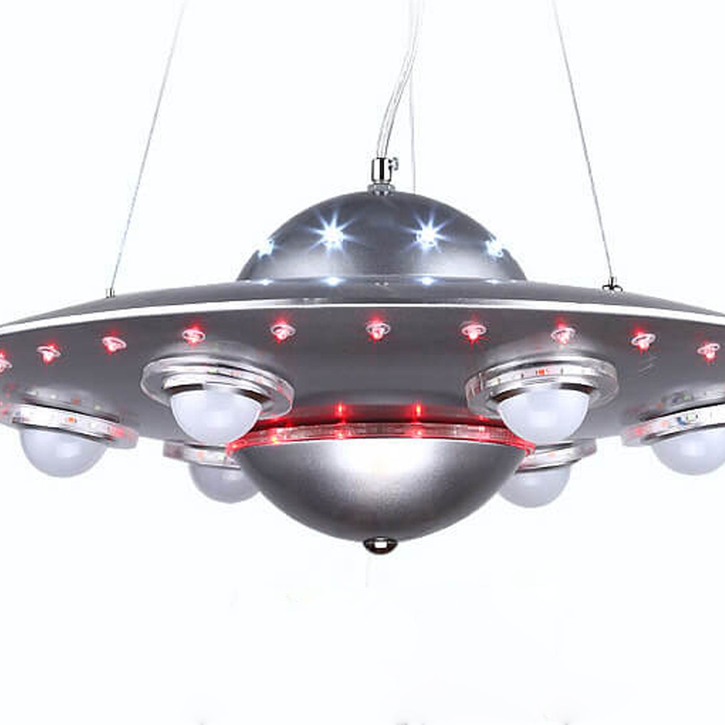 Creative Cartoon UFO Flying Saucer LED Kids Chandelier Cuvalon