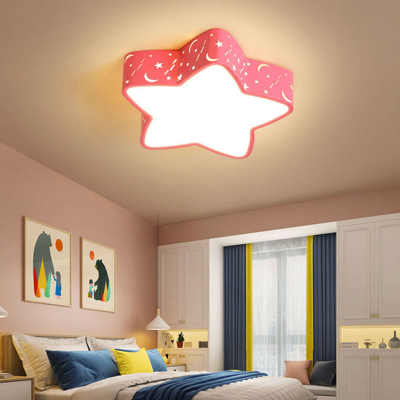 Cartoon Creative Star Shape LED Flush Mount Ceiling Light Cuvalon