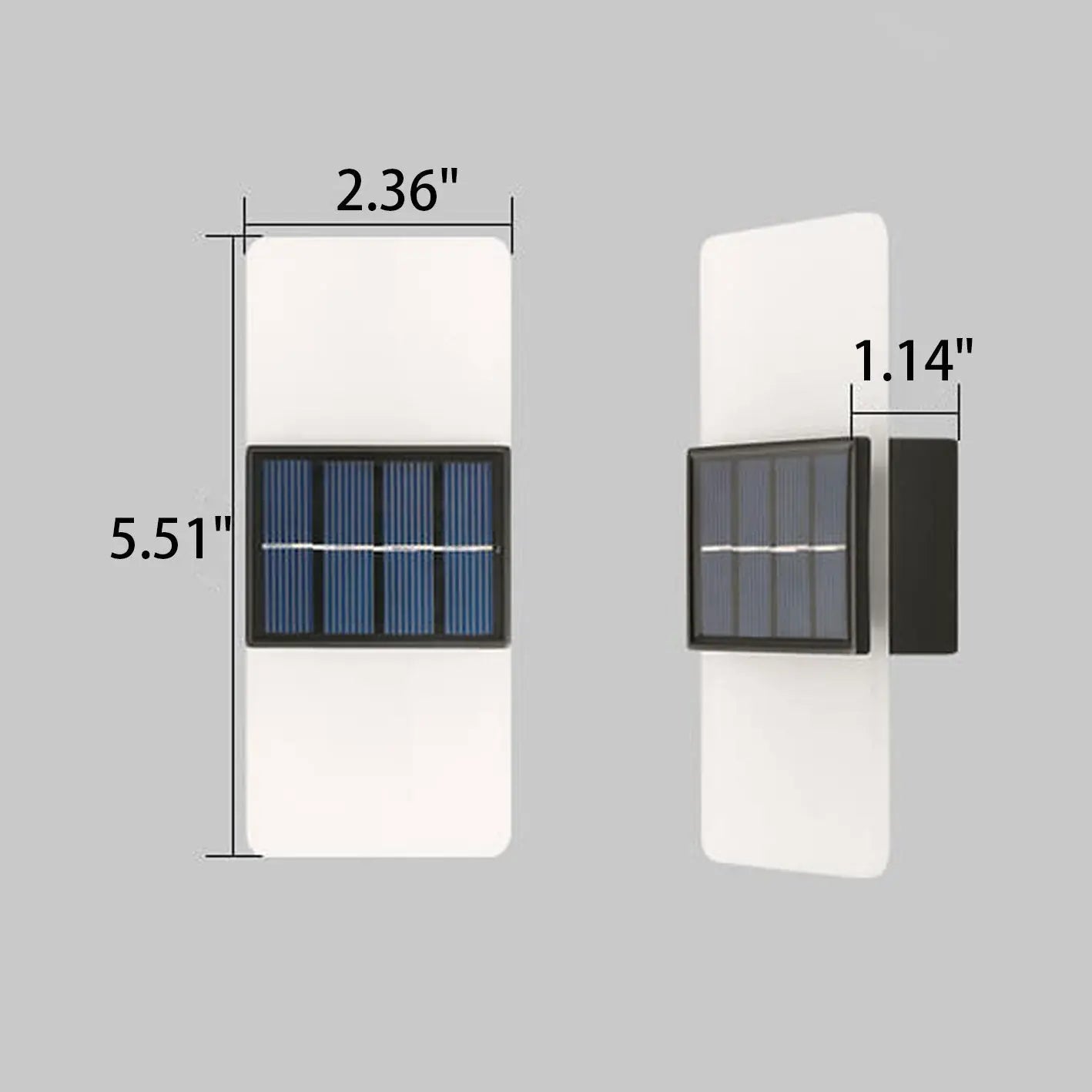 Courtyard Waterproof Acrylic LED Solar Wall Sconce Lamp Outdoor Light Cuvalon