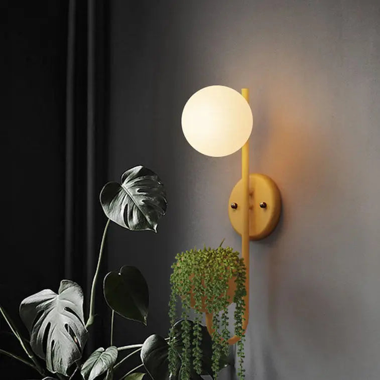 Sphere 1-Light Storage Box Planting Pot Decoration Wall Sconce Lamps Cuvalon