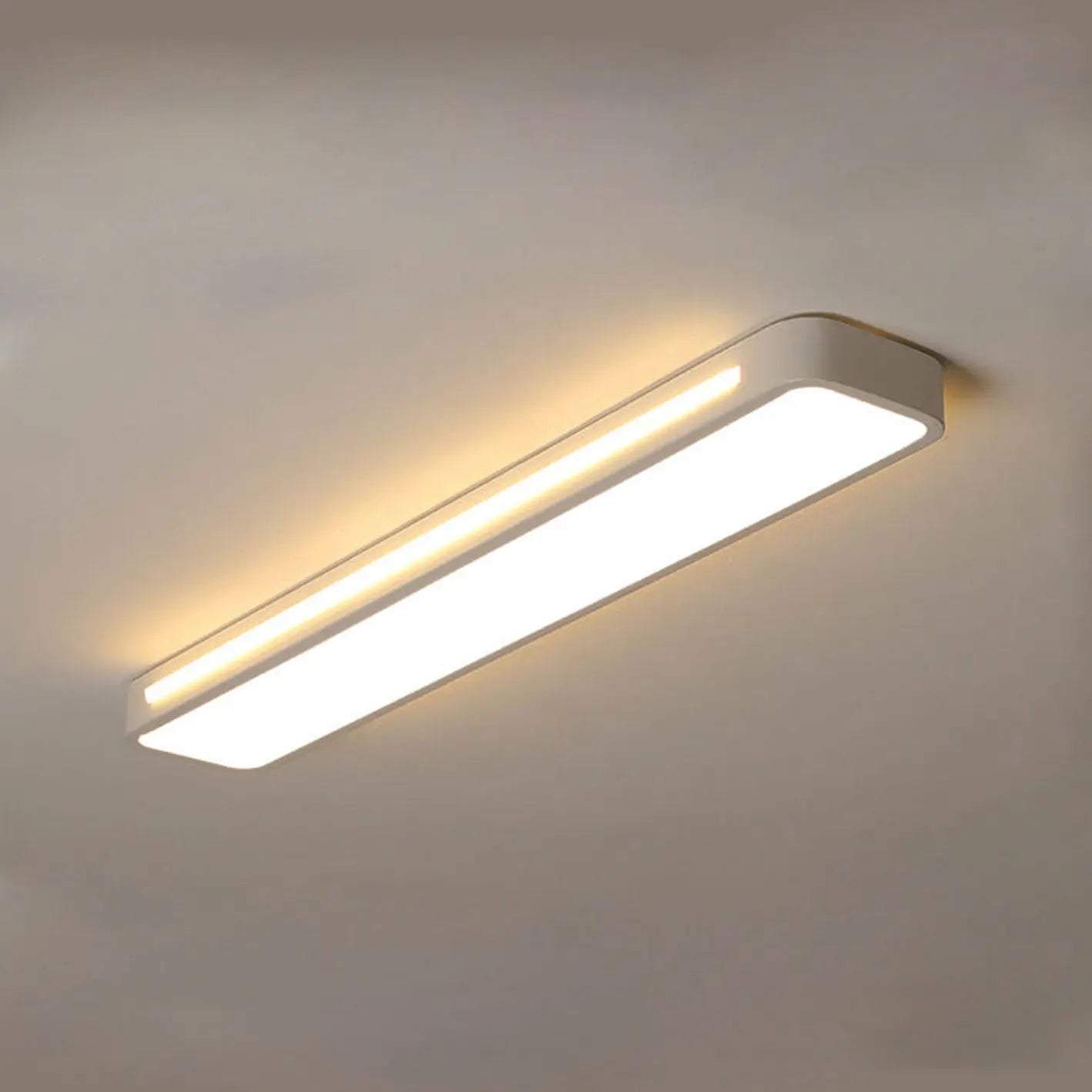 Nordic Minimalist Long LED Flush Mount Ceiling Light Cuvalon