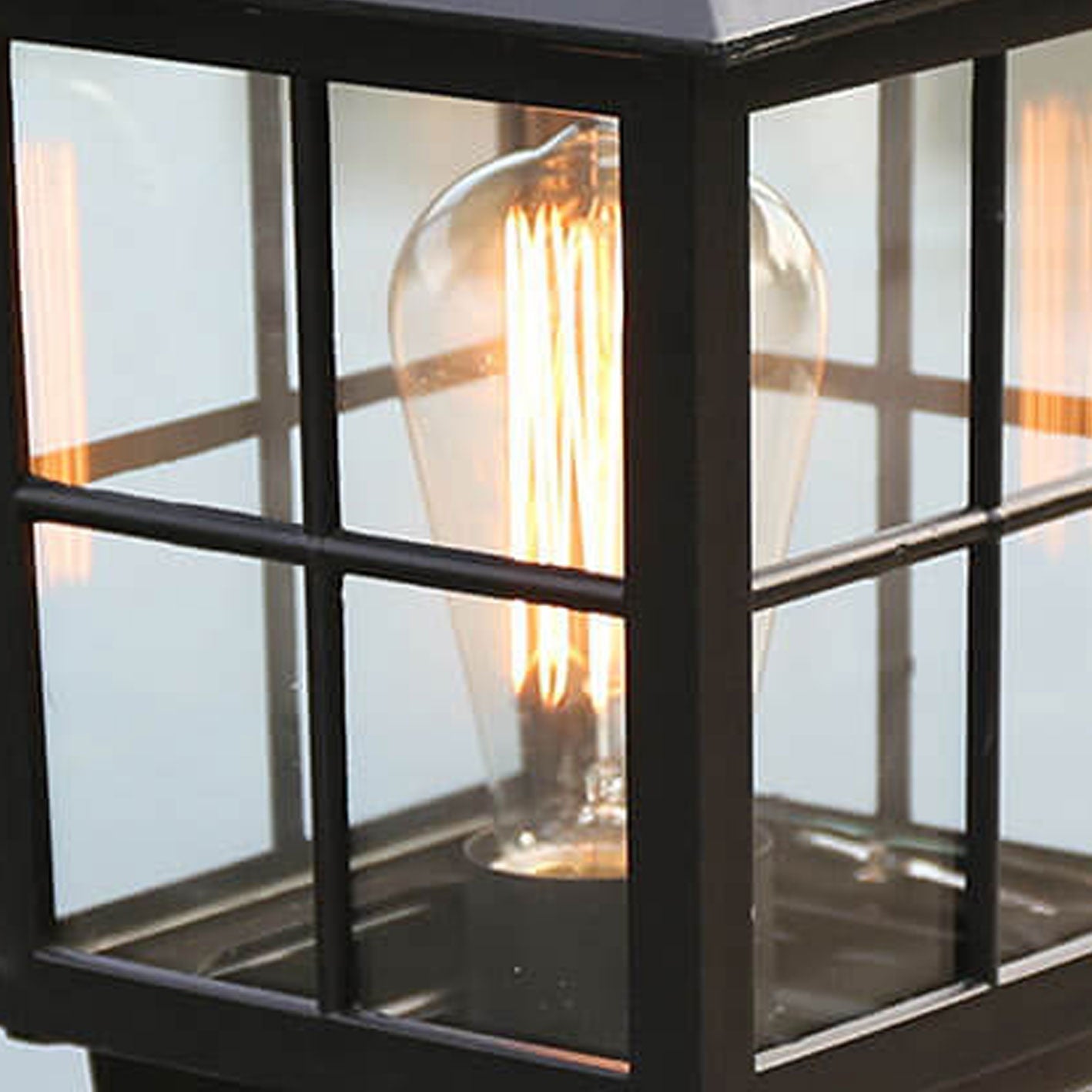 European Outdoor Column Lantern Waterproof  Rustproof 1-Light Patio Light Cuvalon