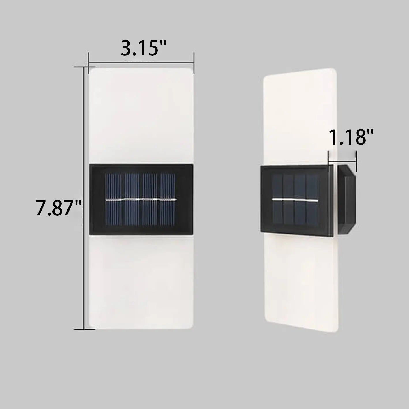 Courtyard Waterproof Acrylic LED Solar Wall Sconce Lamp Outdoor Light Cuvalon