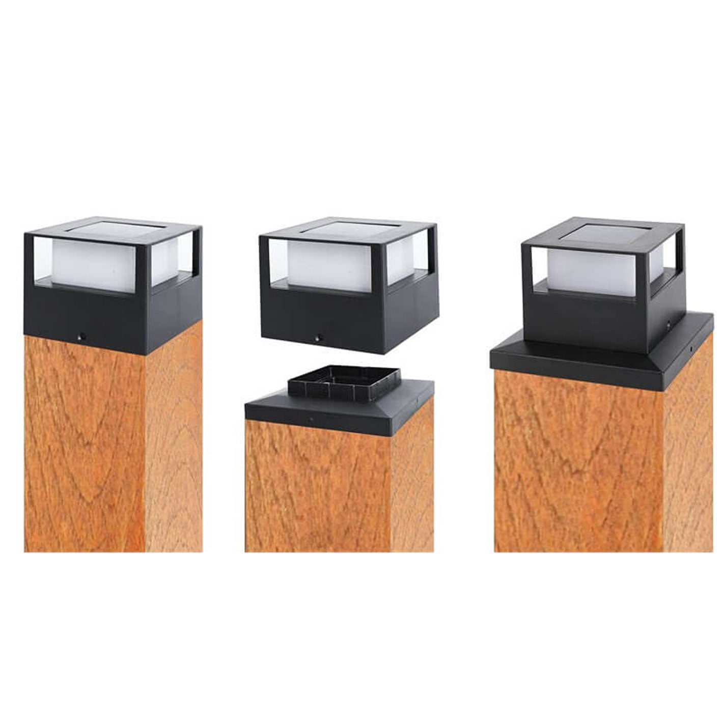 Outdoor Solar Pillar Head Light Square Pillar Head Light Garden Light Cuvalon