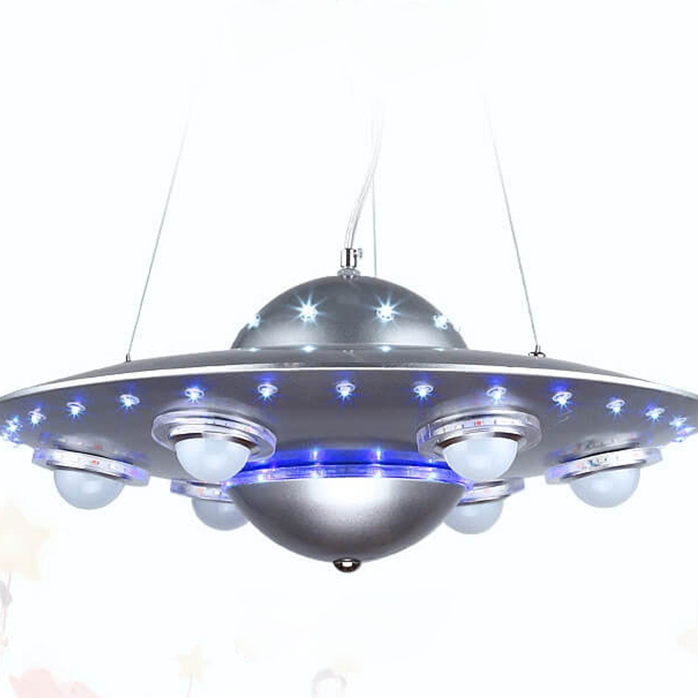 Creative Cartoon UFO Flying Saucer LED Kids Chandelier Cuvalon