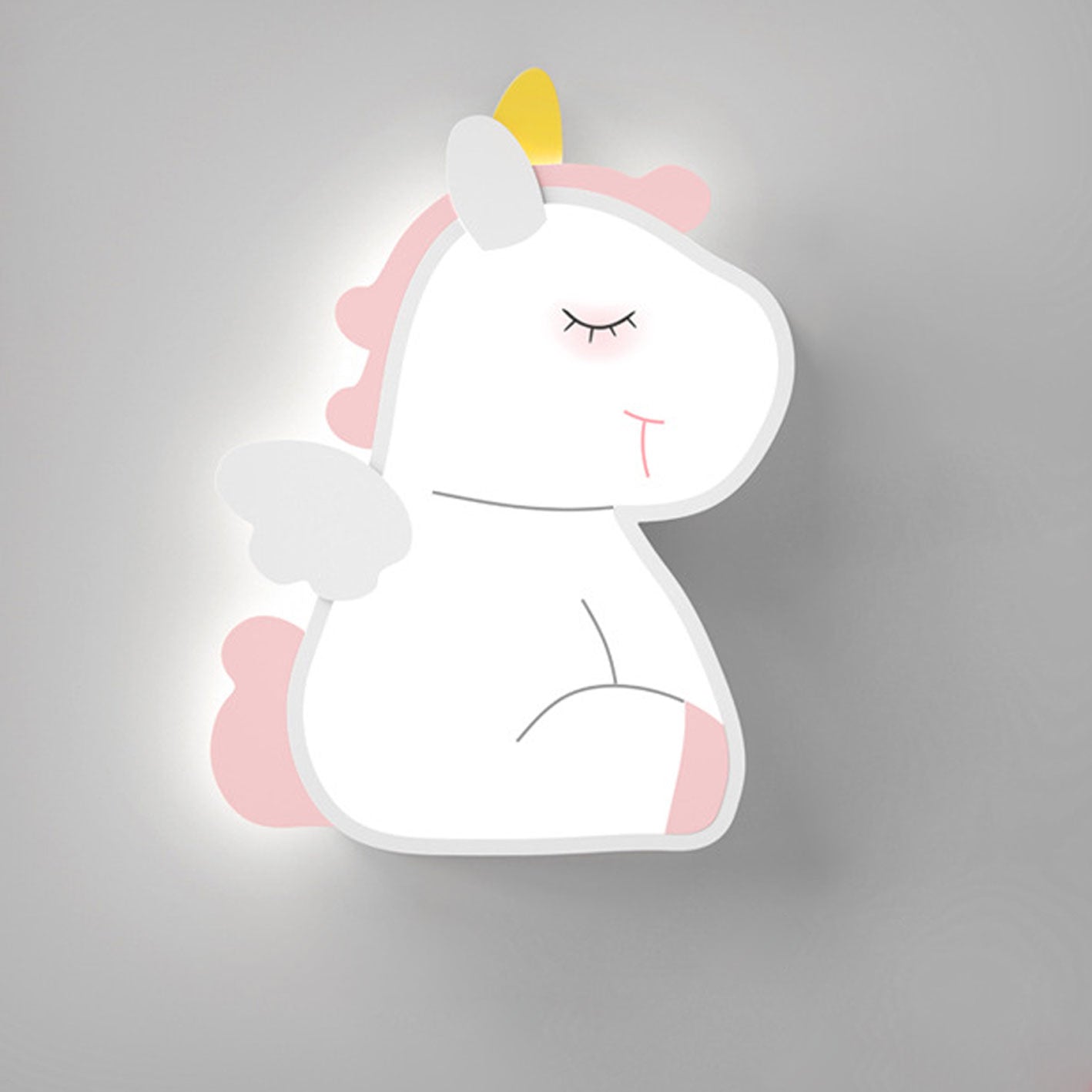 Creative Cartoon Rabbit Unicorn Kids LED Wall Sconce Lamp Cuvalon