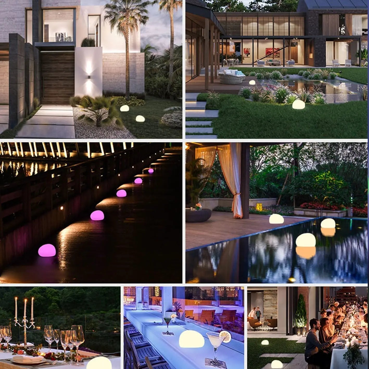 Solar Waterproof PE Spherical LED Outdoor Decorative Lawn Light Cuvalon