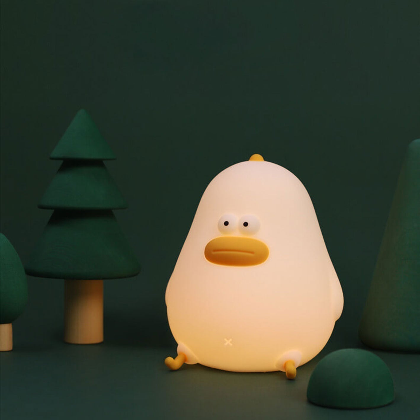 Cartoon LED Silicone Chick Night Light USB Table Lamp Cuvalon