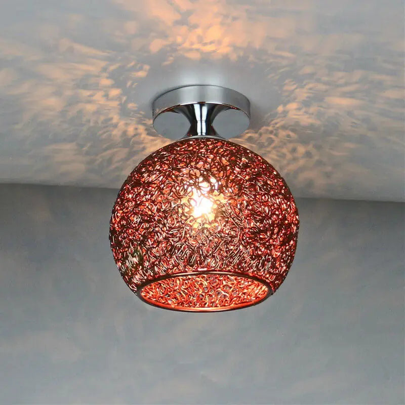 Modern Colorful 1-Light Dome Semi-Flush Mount Light Cuvalon