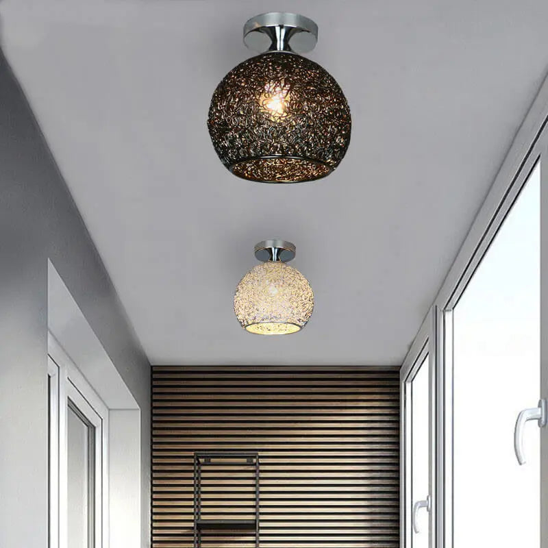Modern Colorful 1-Light Dome Semi-Flush Mount Light Cuvalon