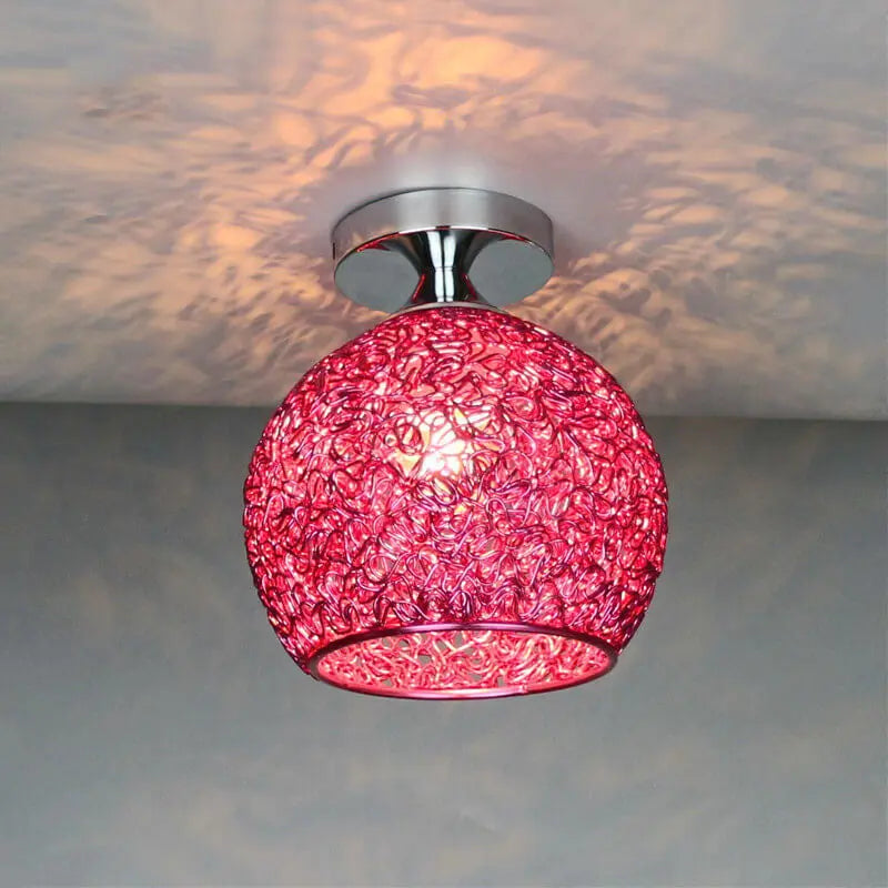 Modern Colorful 1-Light Dome Semi-Flush Mount Light Cuvalon