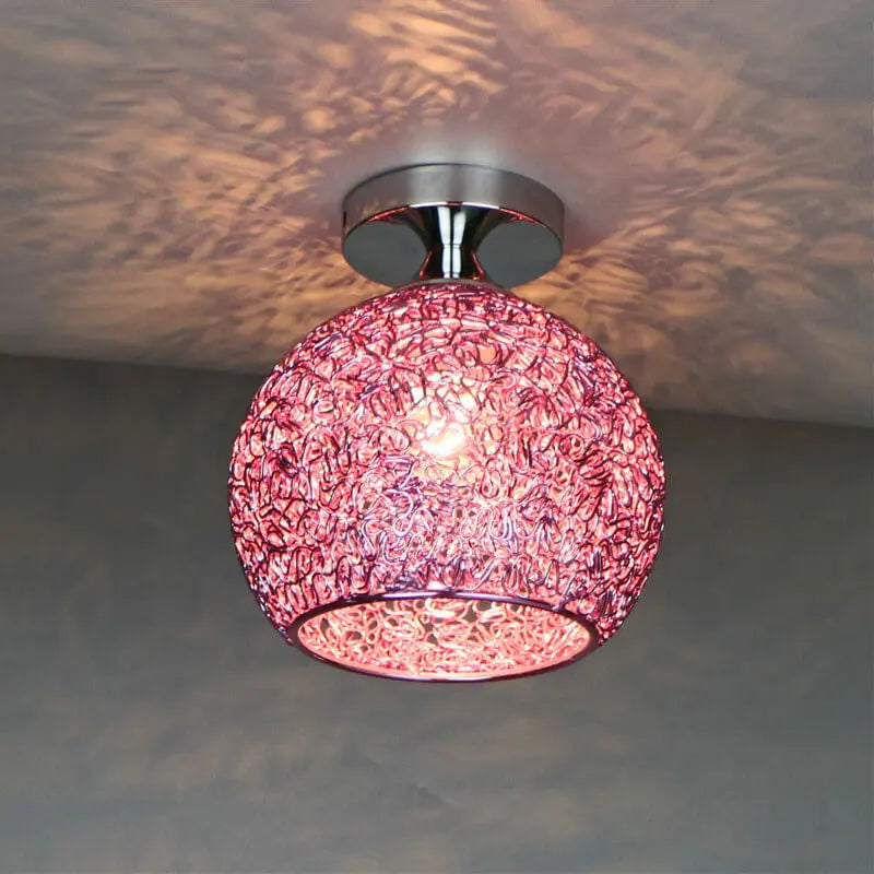 Modern Colorful 1-Light Dome Semi-Flush Mount Light Cuvalon