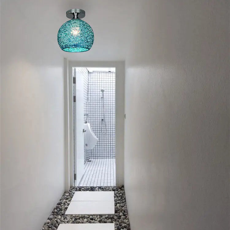 Modern Colorful 1-Light Dome Semi-Flush Mount Light Cuvalon