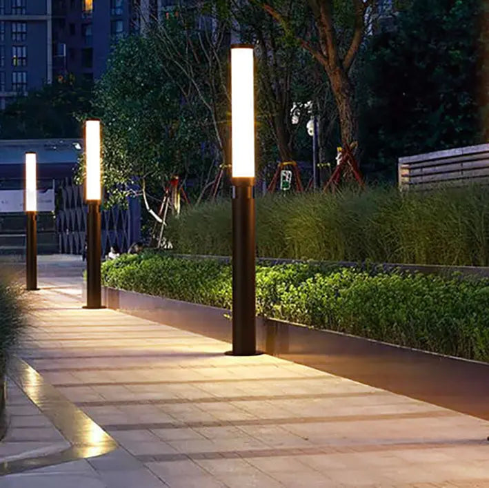 Modern Acrylic Waterproof Creative Lipstick Design LED Outdoor Lawn Floor Lamp Cuvalon