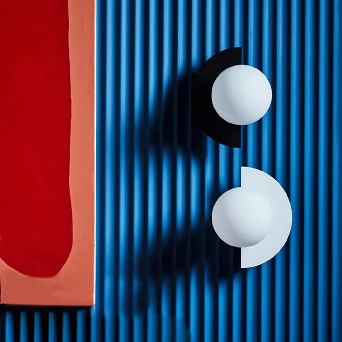 Modern Minimalist Glass Spherical Colorful Semicircle Design 1-Light Wall Sconce Lamp Cuvalon