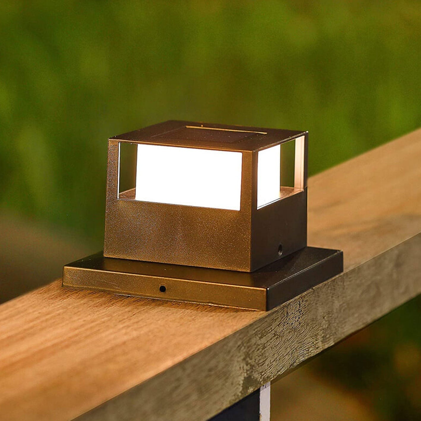 Outdoor Solar Pillar Head Light Square Pillar Head Light Garden Light Cuvalon