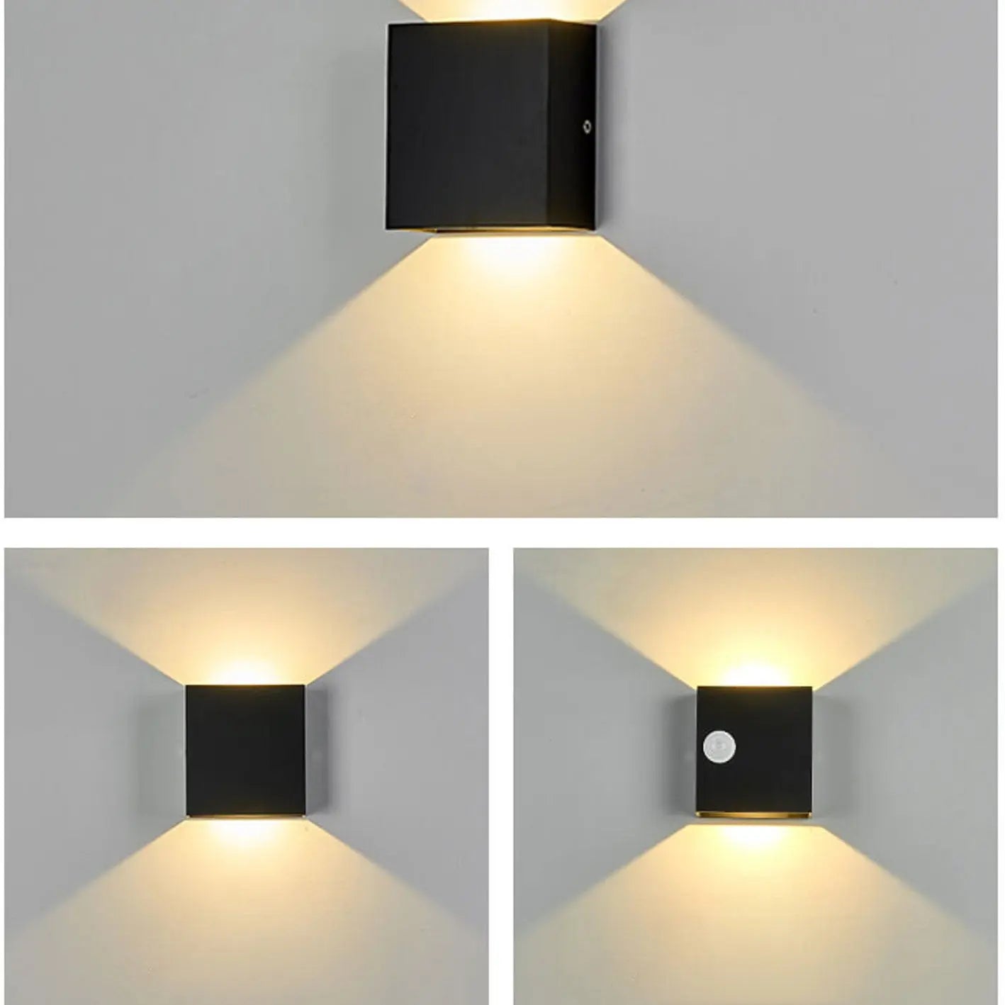Modern Simple Square LED Body Sensor Wall Sconce Lamp Cuvalon
