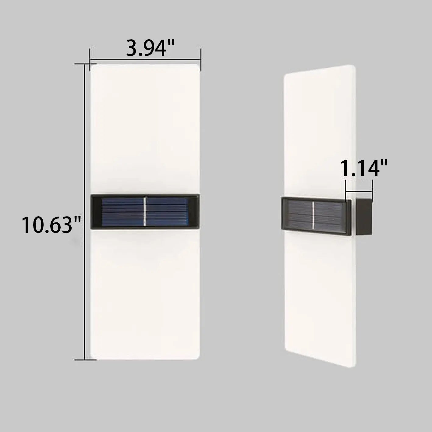 Courtyard Waterproof Acrylic LED Solar Wall Sconce Lamp Outdoor Light Cuvalon