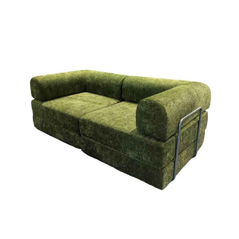 Modern Chenille Convertible Sofa Bed - Compression Foldable Couch With High Resilience Foam And Metal Frame For Living Room & Bedroom Cuvalon