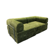 Modern Chenille Convertible Sofa Bed - Compression Foldable Couch With High Resilience Foam And Metal Frame For Living Room & Bedroom Cuvalon