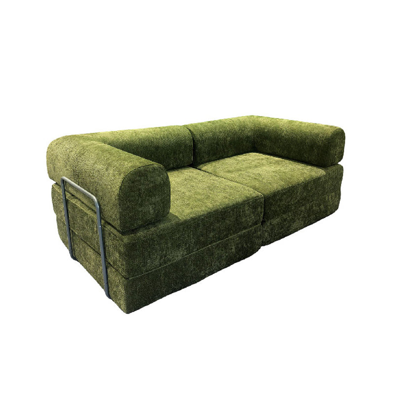 Modern Chenille Convertible Sofa Bed - Compression Foldable Couch With High Resilience Foam And Metal Frame For Living Room & Bedroom Cuvalon