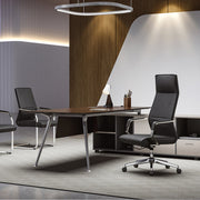 Modern Luxury Ergonomic Office Chair - Leather Executive Desk Chair Plywood & Metal Frame High-Density Foam With Wheels, Swivel, Adjustable Height & Reclining Function Cuvalon