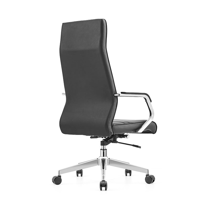 Modern Luxury Ergonomic Office Chair - Leather Executive Desk Chair Plywood & Metal Frame High-Density Foam With Wheels, Swivel, Adjustable Height & Reclining Function Cuvalon