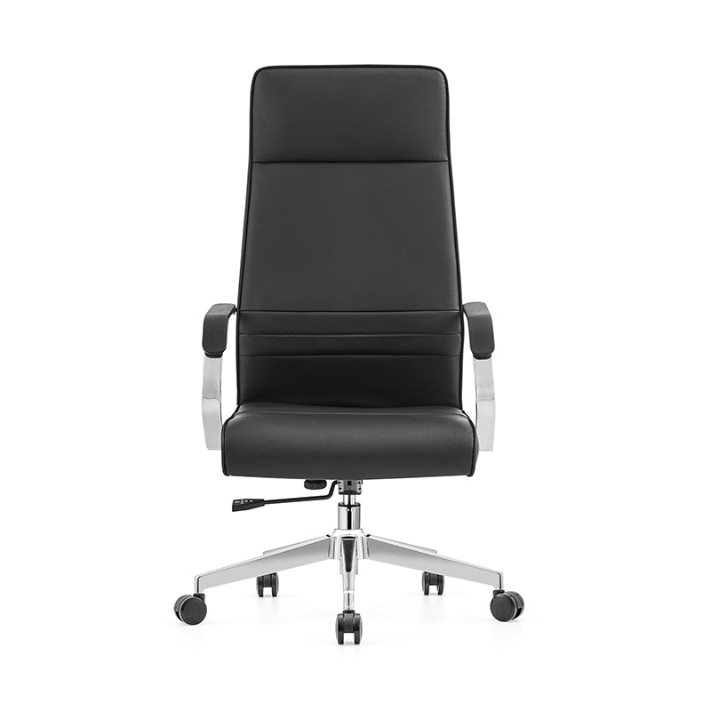 Modern Luxury Ergonomic Office Chair - Leather Executive Desk Chair Plywood & Metal Frame High-Density Foam With Wheels, Swivel, Adjustable Height & Reclining Function Cuvalon