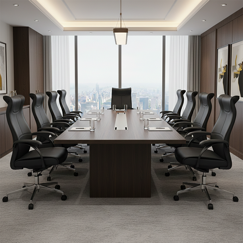 Modern Ergonomic High Back Leather Plywood & Metal Office Chair Executive Swivel Desk Chair With Headrest Lumbar Support Adjustable Rolling Computer Chair Cuvalon