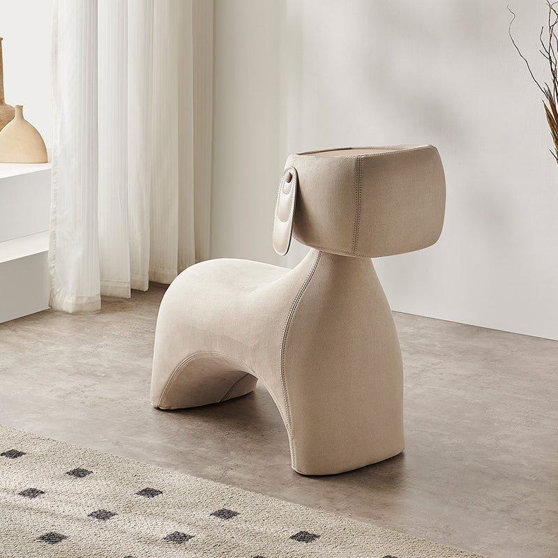 Contemporary Creative Dog Design Carbon Steel Brushed Velvet Kids Stool With Rotatable Head For Living Room Cuvalon