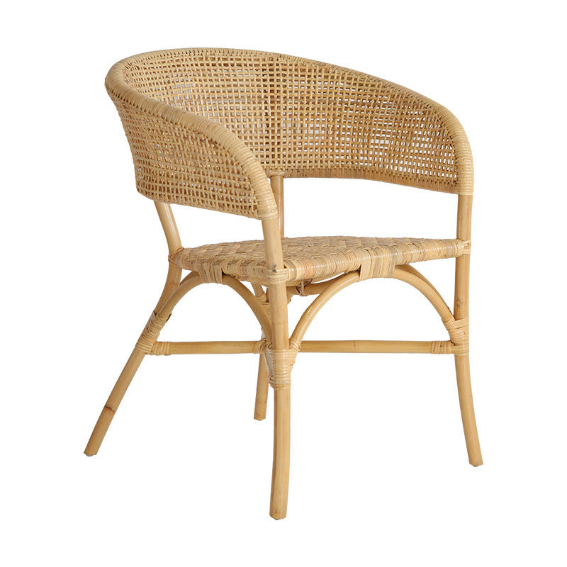Contemporary Nordic Natural Rattan Weaving Dining Chair - Patio Chair For Dining Room & Outdoor Cuvalon