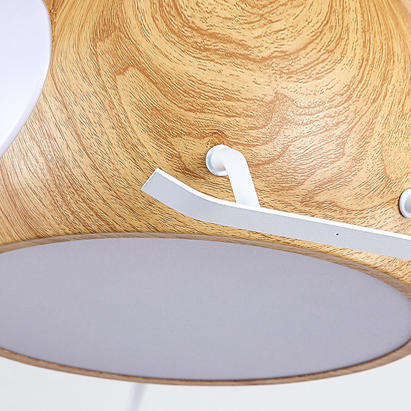 Contemporary Creative Kids Airplane-Shaped Wooden Iron Acrylic LED Downrods Ceiling Fan Light For Bedroom Cuvalon