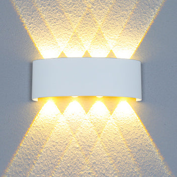 Modern Minimalist Aluminum Acrylic Waterproof LED Wall Sconce Lamp For Outdoor Patios Cuvalon