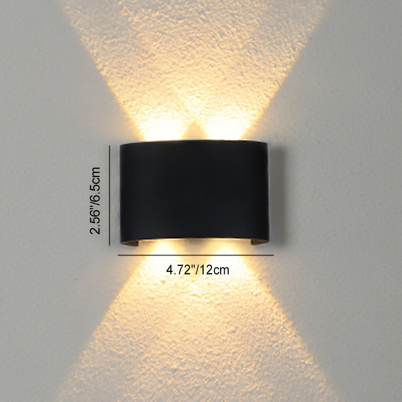 Modern Minimalist Aluminum Acrylic Waterproof LED Wall Sconce Lamp For Outdoor Patios Cuvalon