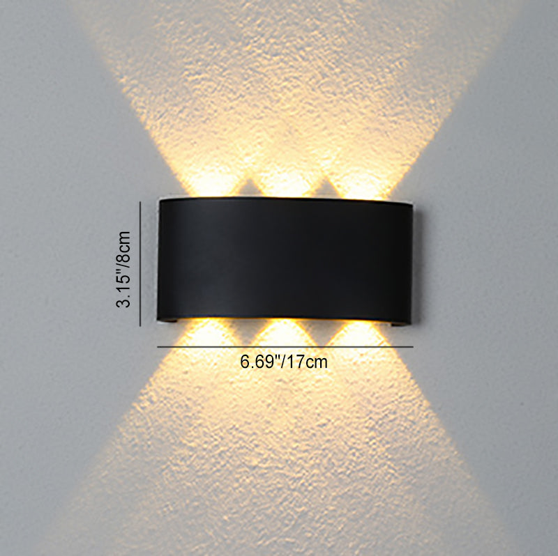 Modern Minimalist Aluminum Acrylic Waterproof LED Wall Sconce Lamp For Outdoor Patios Cuvalon