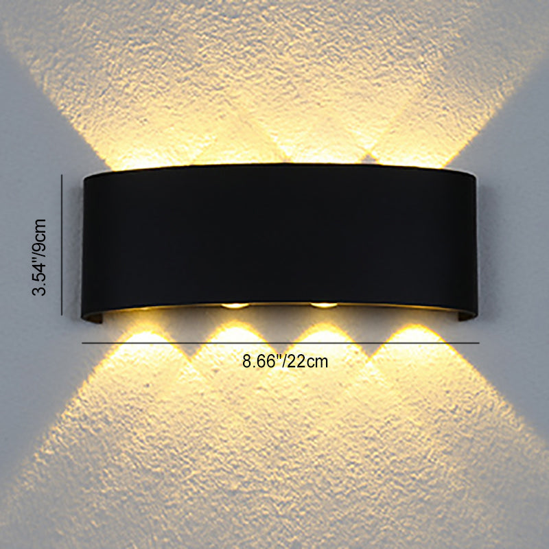 Modern Minimalist Aluminum Acrylic Waterproof LED Wall Sconce Lamp For Outdoor Patios Cuvalon