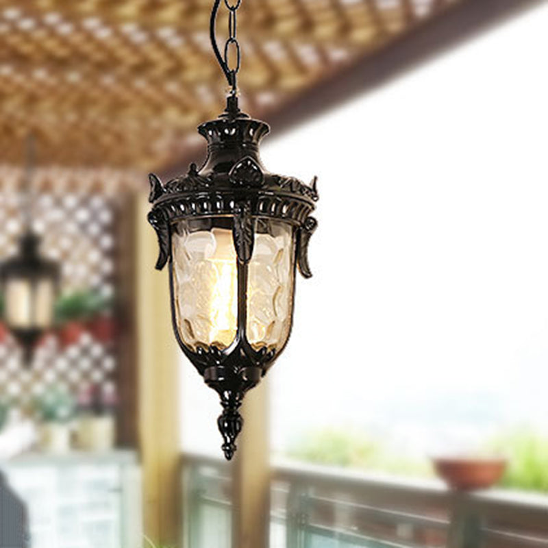 Traditional European Dome Conical Waterproof Aluminum Glass 1 - Light Pendant Light For Outdoor Patio Cuvalon