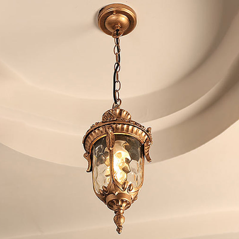 Traditional European Dome Conical Waterproof Aluminum Glass 1 - Light Pendant Light For Outdoor Patio Cuvalon