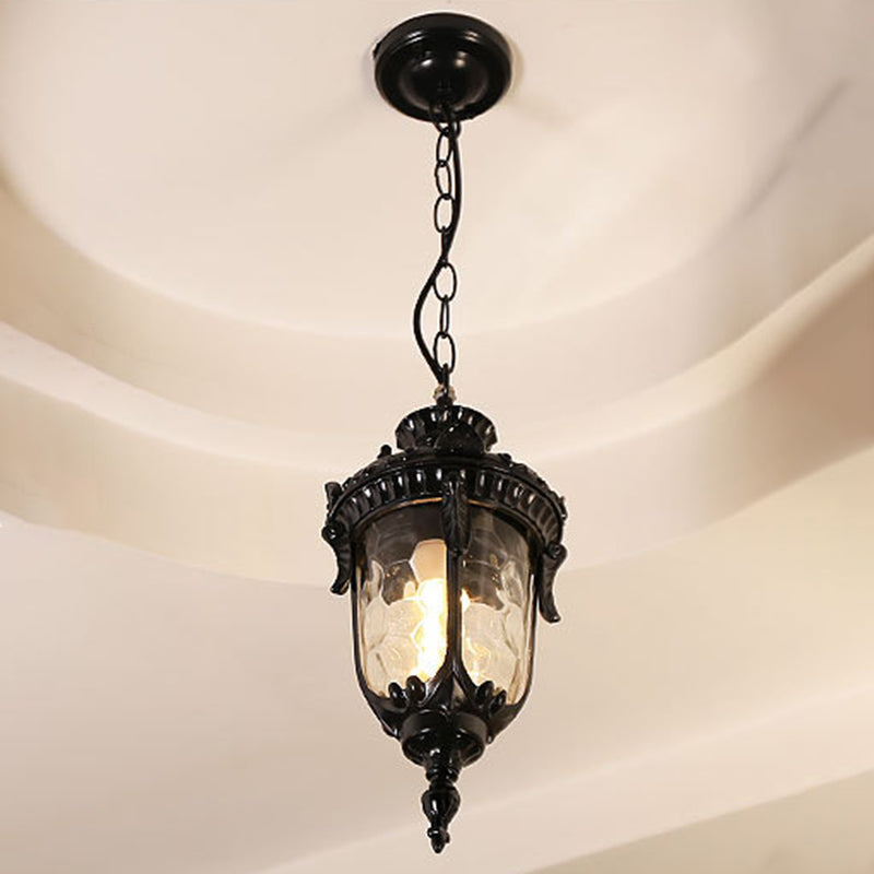 Traditional European Dome Conical Waterproof Aluminum Glass 1 - Light Pendant Light For Outdoor Patio Cuvalon
