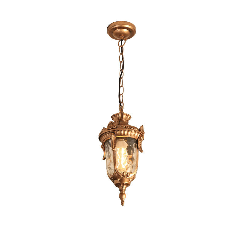 Traditional European Dome Conical Waterproof Aluminum Glass 1 - Light Pendant Light For Outdoor Patio Cuvalon