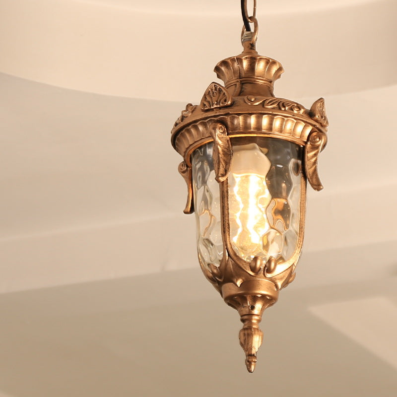 Traditional European Dome Conical Waterproof Aluminum Glass 1 - Light Pendant Light For Outdoor Patio Cuvalon