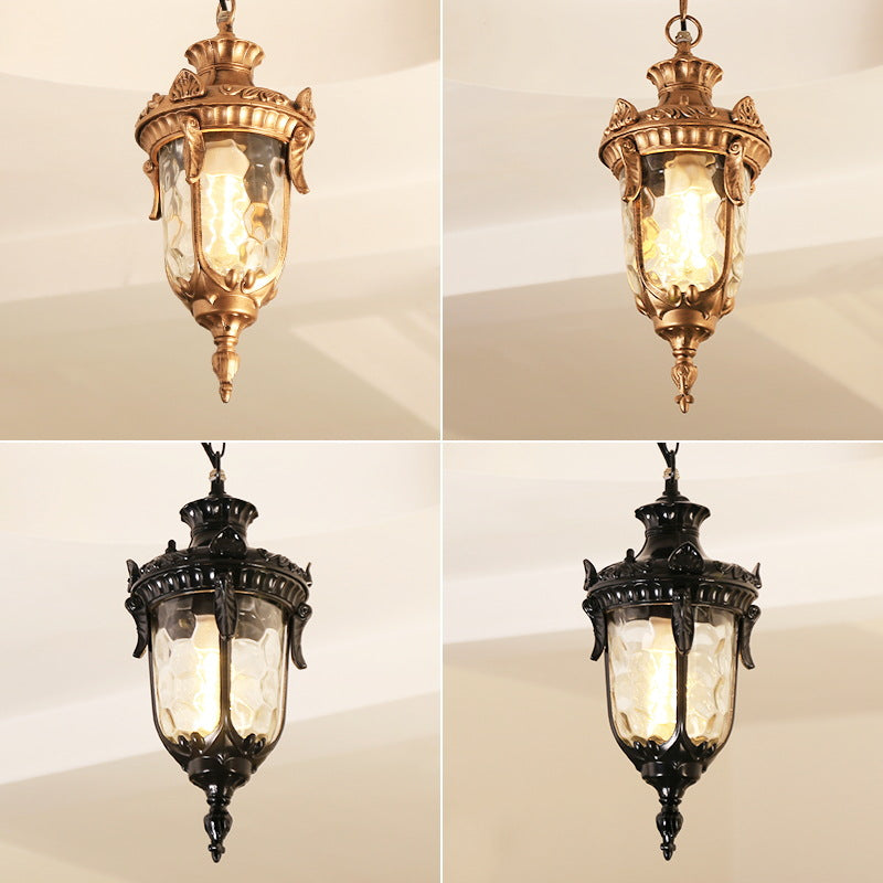 Traditional European Dome Conical Waterproof Aluminum Glass 1 - Light Pendant Light For Outdoor Patio Cuvalon