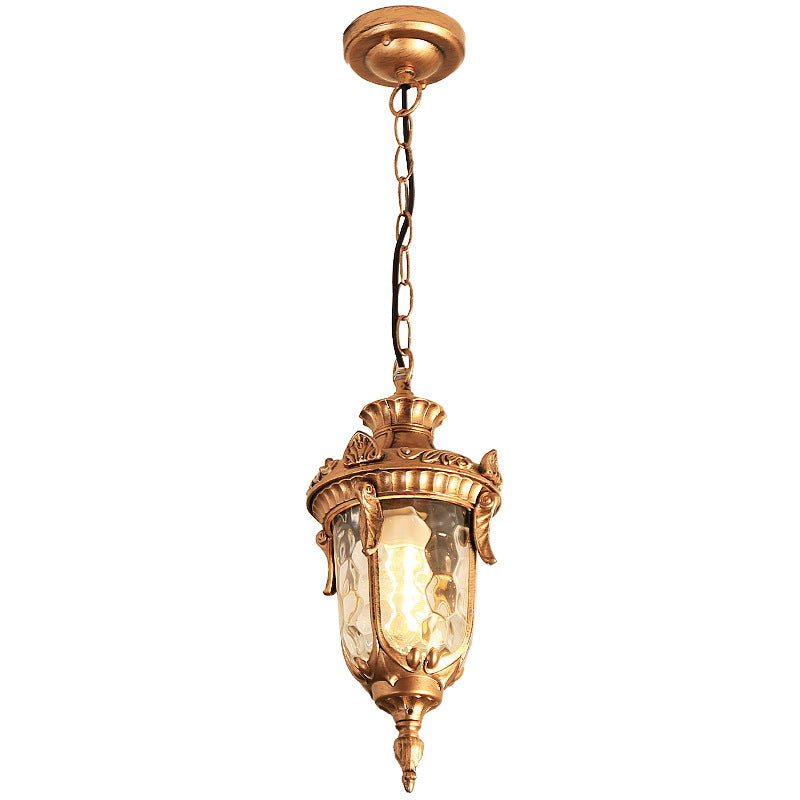 Traditional European Dome Conical Waterproof Aluminum Glass 1 - Light Pendant Light For Outdoor Patio Cuvalon