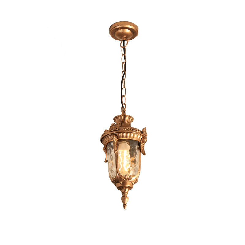 Traditional European Dome Conical Waterproof Aluminum Glass 1 - Light Pendant Light For Outdoor Patio Cuvalon