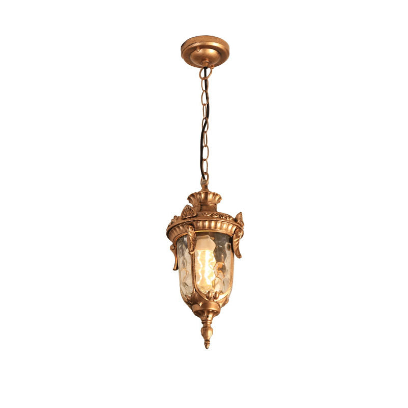 Traditional European Dome Conical Waterproof Aluminum Glass 1 - Light Pendant Light For Outdoor Patio Cuvalon
