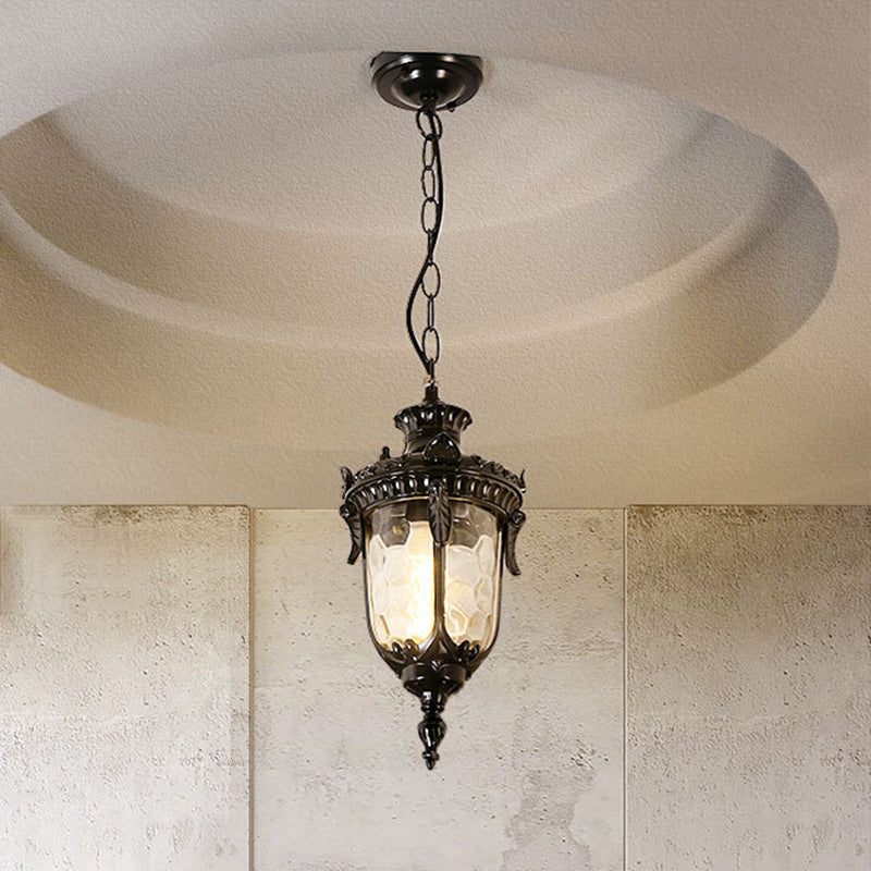 Traditional European Dome Conical Waterproof Aluminum Glass 1 - Light Pendant Light For Outdoor Patio Cuvalon