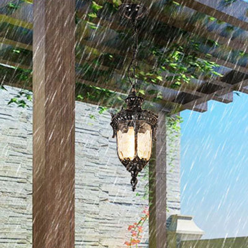 Traditional European Dome Conical Waterproof Aluminum Glass 1 - Light Pendant Light For Outdoor Patio Cuvalon