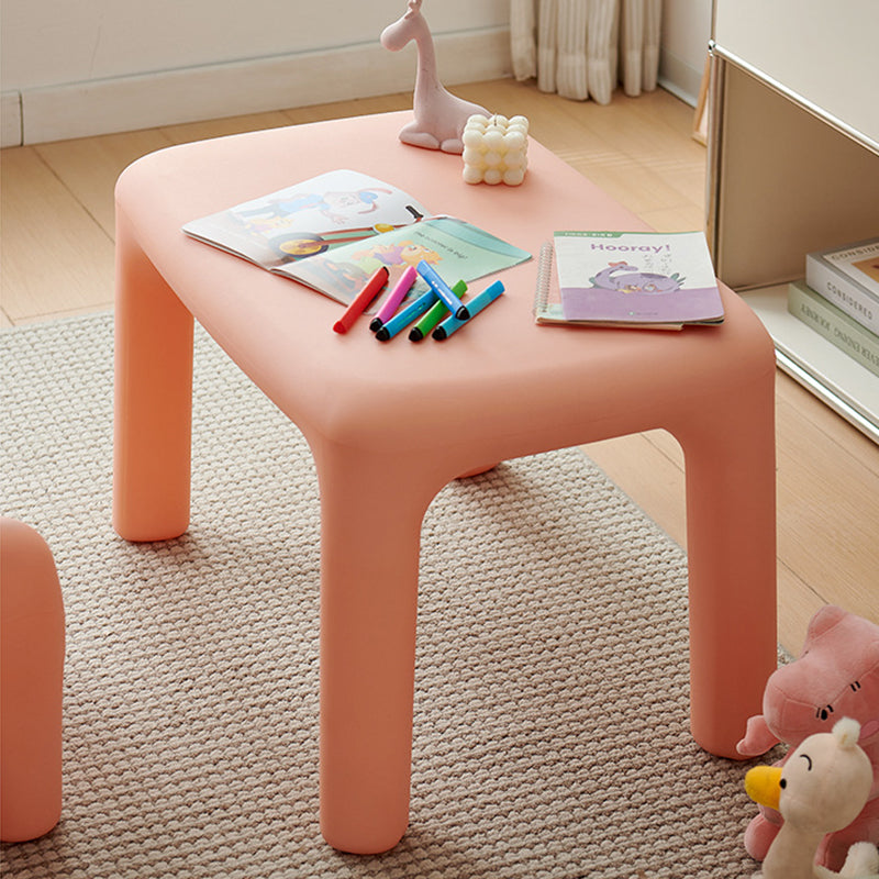 Modern Minimalist Rectangular PE Kids Desk & Chair Set For Bedroom & Living Room Cuvalon