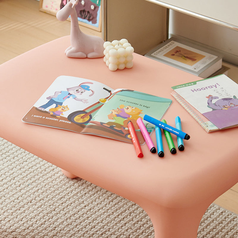 Modern Minimalist Rectangular PE Kids Desk & Chair Set For Bedroom & Living Room Cuvalon