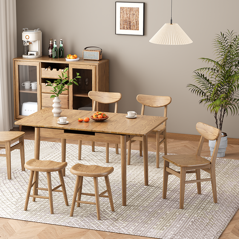 Contemporary Nordic North American Ash Wood Saddle Seat Dining Chair - Curved Wooden Chairs For Dining Room & Kitchen Cuvalon